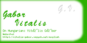 gabor vitalis business card